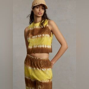Anthropologie WHIT TWO Striped Tie-Dye Pant Set Size M